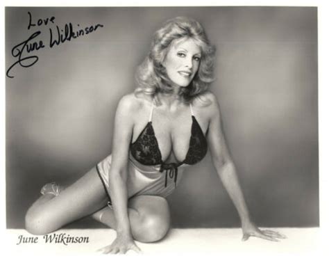 JUNE WILKINSON HAND SIGNED X PHOTO COA VERY SEXY CLEAVAGE POSE EBay