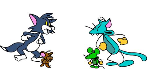 Tom And Jerry Meet Cat And Mouse By Superzachworldart On Deviantart