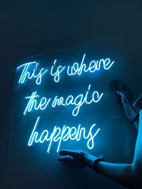 This Is Where The Magic Happens Custom Neon Sign Custom Neon Etsy