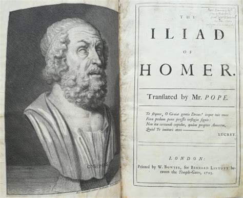 The Iliad Of Homer Translated By Alexander Pope Vol I Vi Prima