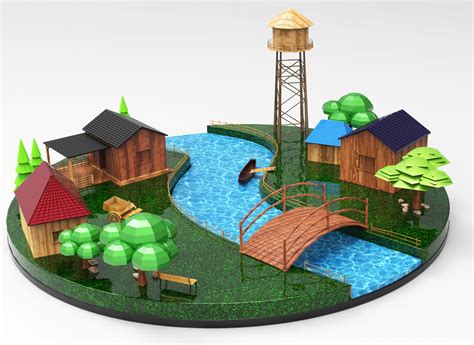 3d Village Model By Rajeev Sahay On Dribbble