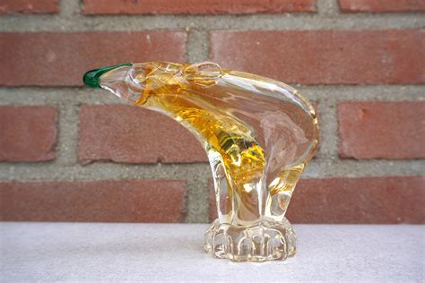 Vintage Murano Glass Polar Bear Sculpture Art Glass Etsy