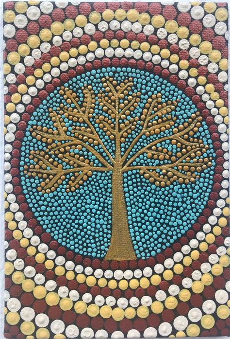 Tree Of Life Dot Art Painting Mandala Stones Mandala Painting