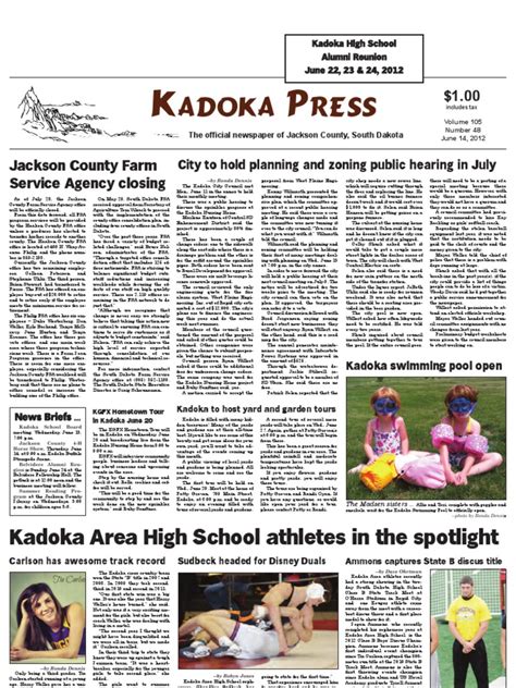 Kadoka Press June 14 2012 Pdf Driving Under The Influence Probation
