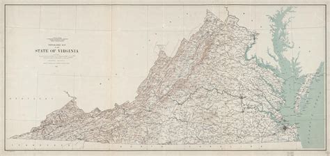 Topographic Map Of The State Of Virginia Library Of Congress