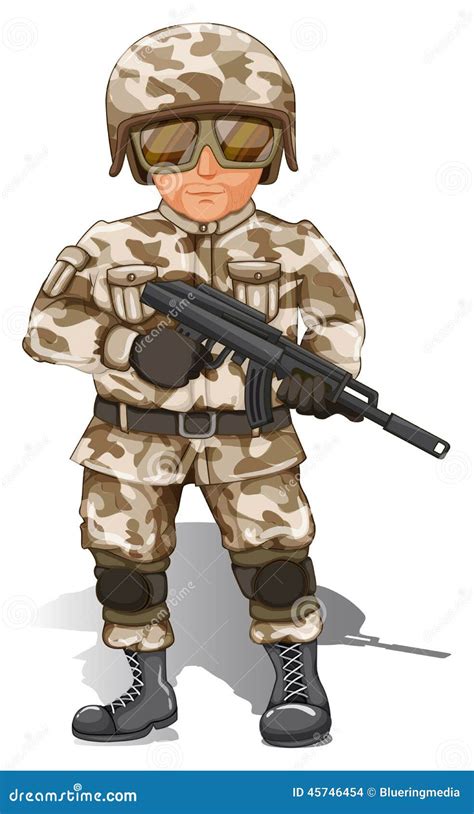 Soldier Stock Vector Illustration Of Soldier Strong 45746454