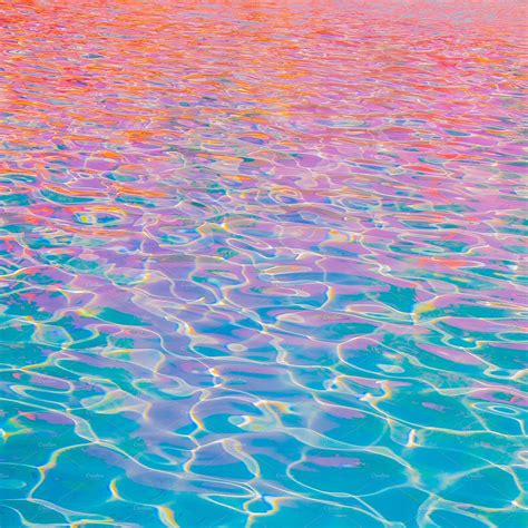 Minimalist Wallpaper Blue Pink Vaporwave Swimming Pool Relax Wat By
