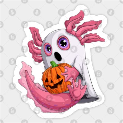 Spooky Axolotl Ghost Halloween Costume Kawaii Spooks A Lotl Axolotl