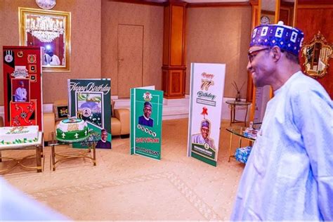 President Buharis Aides Surprise Him On His 77th Birthday Photos
