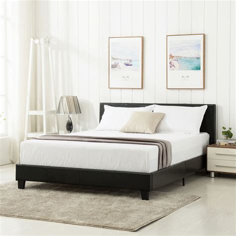 We did not find results for: Queen Size Platform Bed Frame Faux Leather & Slats ...