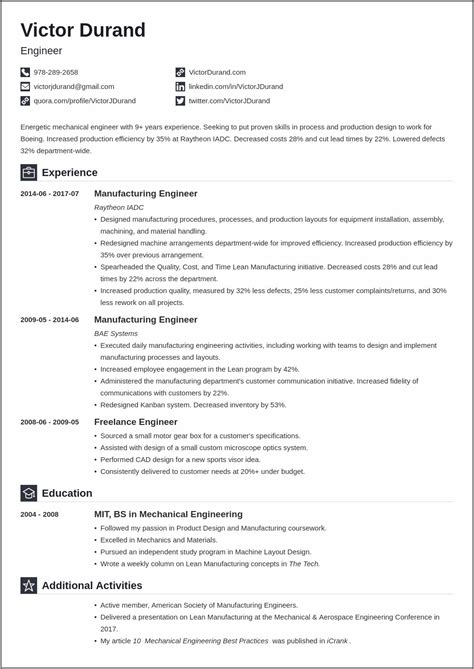 Sample Resume For Entry Level Aerospace Engineer Resume Example Gallery