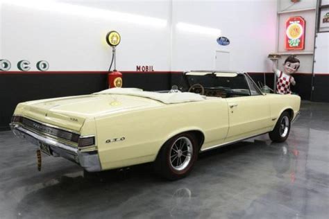 1965 Pontiac Gto 44204 Miles Mayfair Maize Convertible 389 V8 Th350