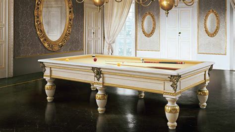 Gaggiolo Traditional Luxury Billiard Table With Magnificent Gold