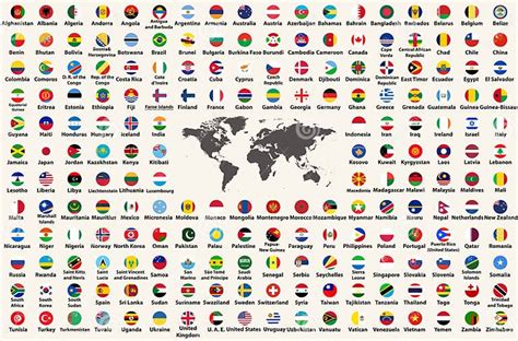 Todas As Bandeiras De Países Do Mundo No Formulário Circular Projetam