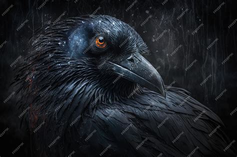 Premium Photo Closeup Crow Picture A Detailed And Intimate Look At A Majestic Bird