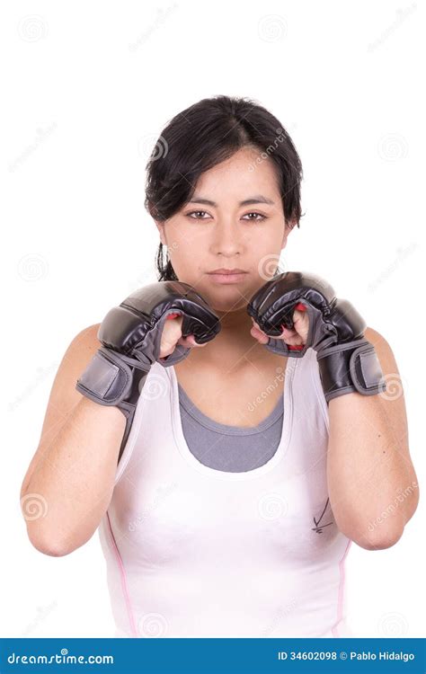 Female Mixed Martial Arts Fighter Wearing Mma Stock Photo Image Of