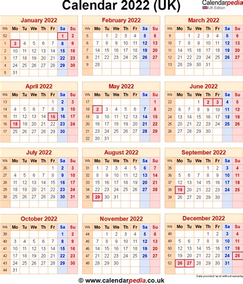 Online Calendar 2022 Uk