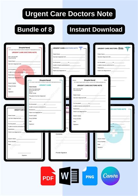 Urgent Care Doctors Note Printable Template In PDF Word