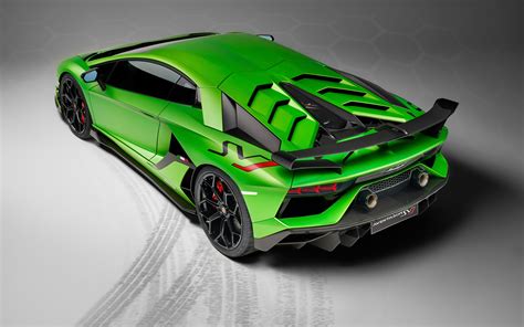 Download Wallpapers Lamborghini Aventador Svj 2018 4k Top View