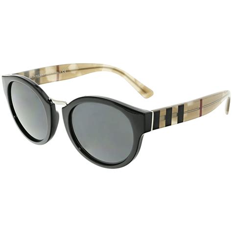 Burberry Burberry Womens Be4227 360087 50 Black Round Sunglasses