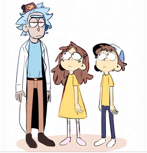This Is Adorable Rick And Morty Crossover With Gravity Falls Rick