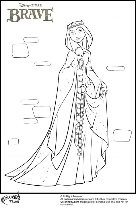 The brave princess merida coloring pages. Disney Brave Coloring Pages | Team colors