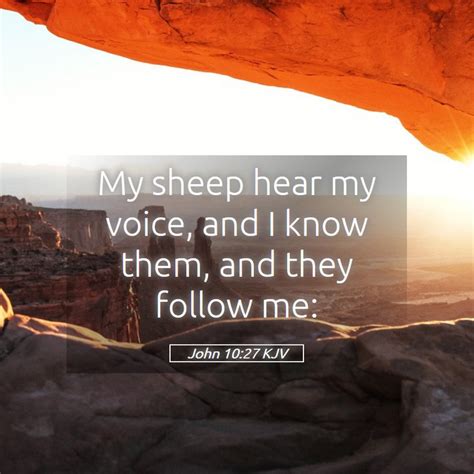 John 1027 Kjv My Sheep Hear My Voice And I Know Them And They