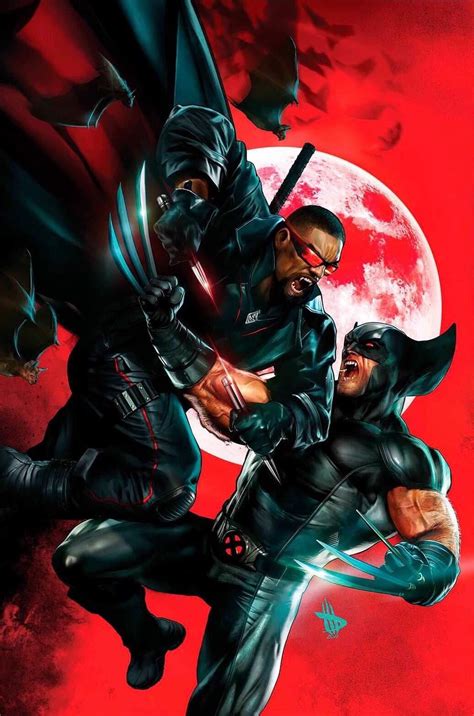 Blade Vs Wolverine By Dave Wilkins Marvel Comics Art Marvel Comics
