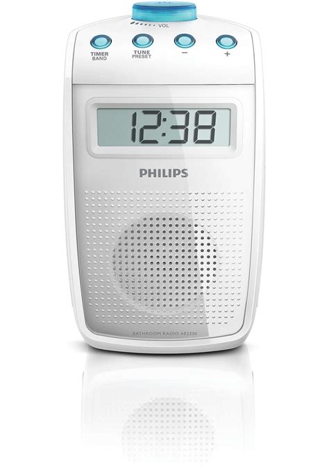 Denn die sicherheit ist per netzbetrieb in feuchträumen geringer als per batterie oder akku. Badezimmer-Radio AE2330/00 | Philips