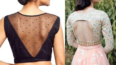 top 50 blouse designs for lehenga choli and saree latest blouse back designs 2020 youtube