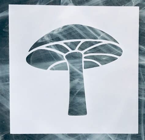 Mushroom Stencil Reusable Mushroom Stencil Mushroom Stencil Etsy