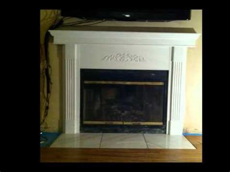 Make a faux fireplace for my poppet makes. DIY fireplace mantel - YouTube