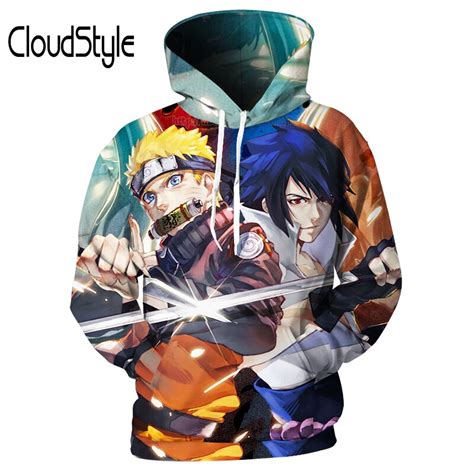 Cloudstyle Naruto 3d Hoodies Anime Printed Men Sweatshirts Harajuku