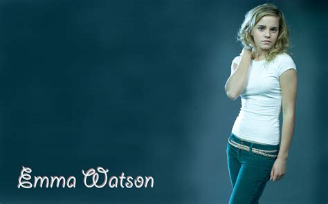Wallpaper Model Text Blue Emma Watson Beauty Portrait