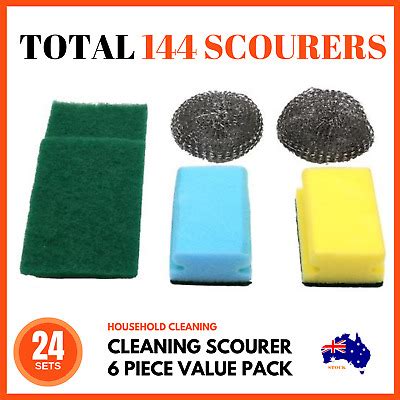 X Kitchen Cleaning Value Pack Stainless Steel Wool Scrub Sponge Scouring Pad Ebay