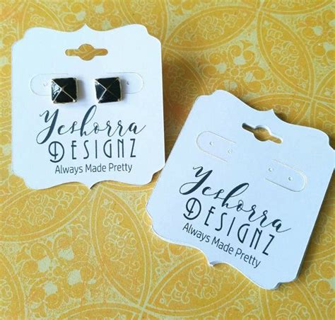 Custom Logo Earrings Cards Personalized Earring Cards Jewelry Cards