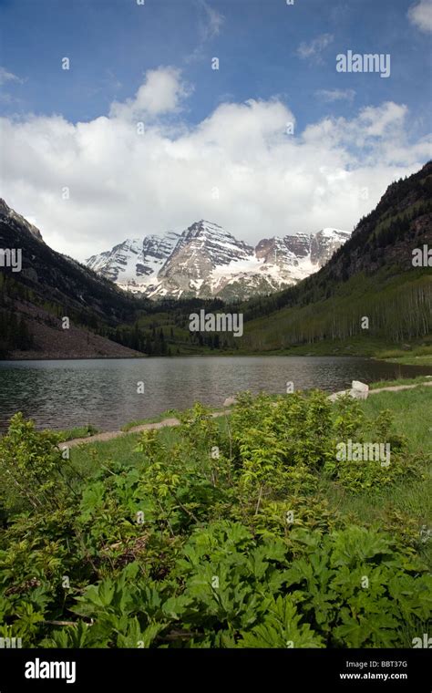 Maroon Lake North And South Maroon Peaks Maroon Bells Snowmass Wilderness