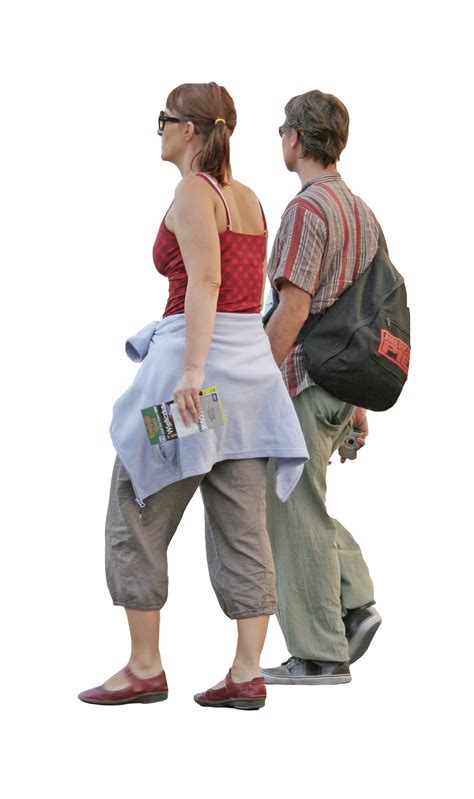 Tourist couple | Free Cut Out people, trees and leaves