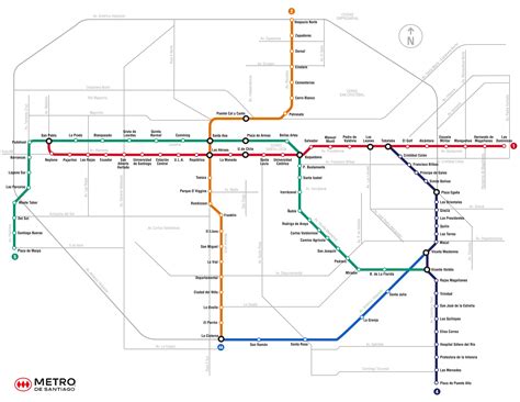 Mapa Metro Santiago Chile 2019