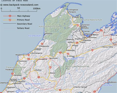 Where Is Ivess Peak Map New Zealand Maps