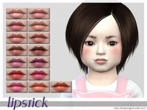 Sims 4 Ccs The Best Lipstick For Toddlers By Shojoangel