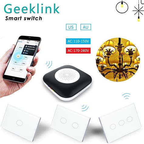 Geeklink Smart Home Wifi Switch 1 2 3 Gang Us Light Switches Wireless