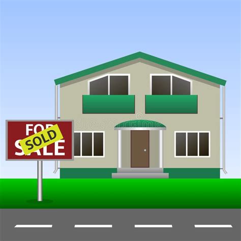 New Home Sold Sign Stock Illustration Illustration Of Move 1186773
