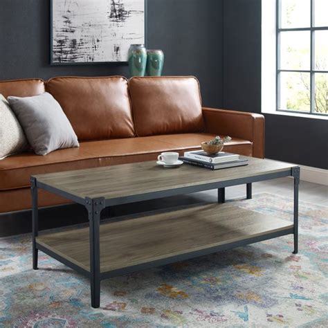 Wilson Riveted Slate Grey Coffee Table By River Street Designs