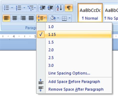 How to change spacing between items in a list in word? How do I get a 1.2 line spacing? The only choice I see is 1.5