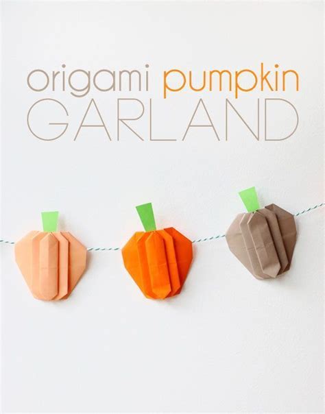 Origami Pumpkin Garland Origami Pumpkin Thanksgiving Crafts For Kids