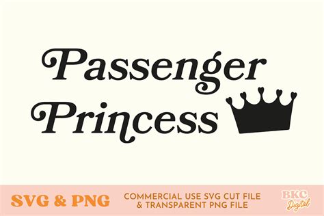 Passenger Princess Trendy Svg And Png Afbeelding Door Bykirstcodigital
