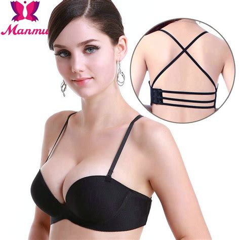 Side Closure Sexy Seamless One Piece Bra X Straps Push Up Bra Free Shiping In Bras From