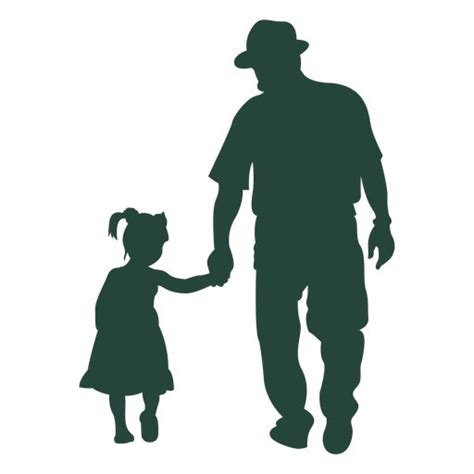 Grandpa Granddaughter Walking Silhouette Ad Sponsored Ad