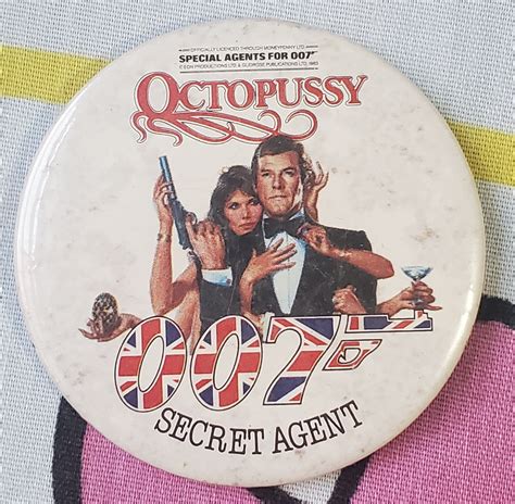 1983 octopussy 2 25 insignia pin james bond 007 etsy